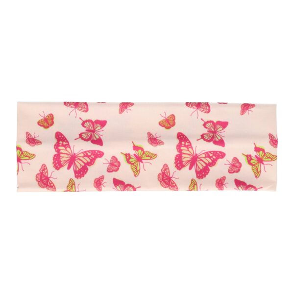 haarband vlinder print8cm_3 Haarband Stof 8cm - Vlinder Print - Creme Roze Groen