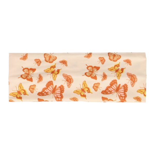 haarband vlinder print8cm_9 Haarband Stof 8cm - Vlinder Print - Creme Bruin Geel