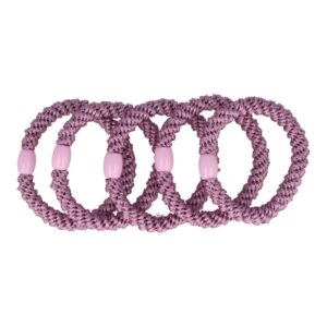 Haarelastieken basic - Hair Tie - Paars - Set van 5