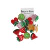 klemmetjes fruit sealife_10 Haarspeld Haarklemmen 3cm – Fruit Figuurtjes – Paars Geel Groen Rood – Set van 12