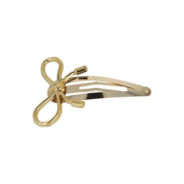 klikklak strik 7cm goud_4 Haarspeld Klikklak 7cm - Strik - Metaal Kunststof - Goud