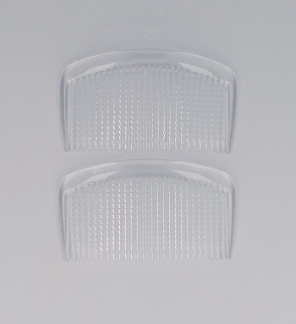 opsteekkammen transparant_1a Haarspeld Sierkam Opsteekkammen 9cm - Basic – Fijne Tand - Transparant - Set van 2