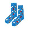 sokken dier plant fantasie_6 Sokken Katoen - IJsjes Print - Blauw Rood Wit - Maat 36-43