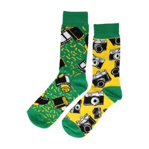 Sokken Katoen – Fotografie Print – Groen Geel Zwart – Maat 38-45