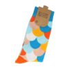 sokken patroon funny_1 Sokken Katoen - Zeemeermin Print - Blauw Oranje Beige Wit - Maat 38-45