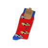 sokken patroon_2 Sokken Katoen - Race Auto Print - Rood Blauw - Maat 38-45