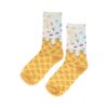 sokken print patroon_5 Sokken Katoen - IJsje Print - Wit Beige - Maat 36-43
