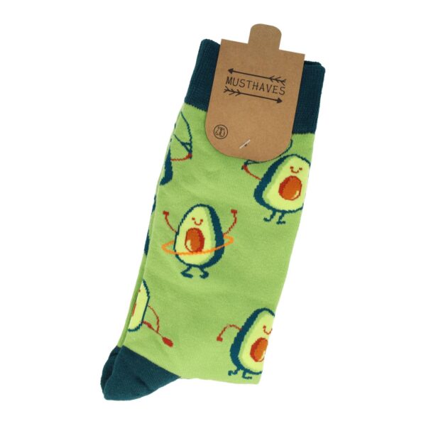 sokken print_4 Sokken Katoen - Avocado Print - Groen - Maat 38-45