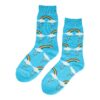 sokken print_5 Sokken Katoen - Regenboog Wolken Print - Blauw Wit - Maat 36-43