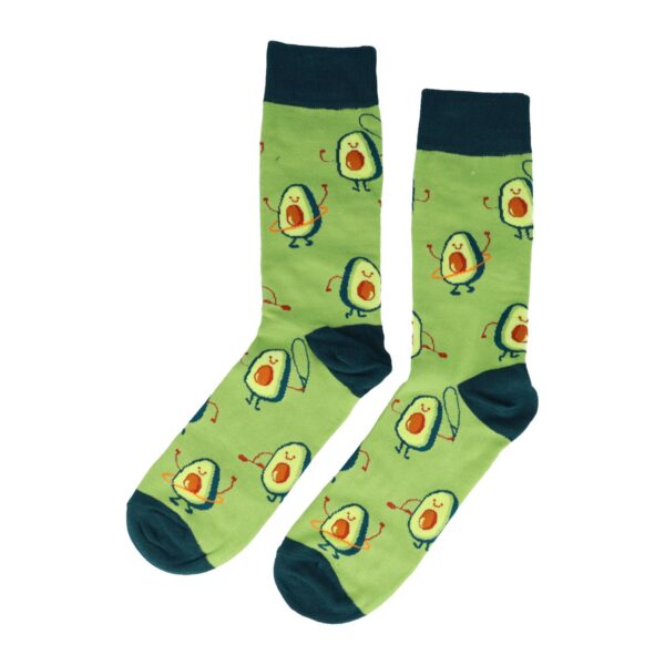 sokken print_6 Sokken Katoen - Avocado Print - Groen - Maat 38-45