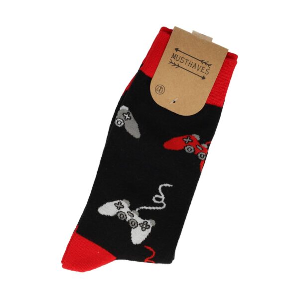 sokken varken golf game hart capibari_4 Sokken Katoen - Gaming Print - Zwart Grijs Rood - Maat 38-45