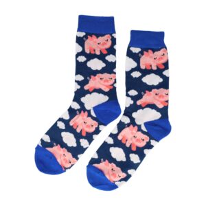 Sokken Katoen - Varken Print - Blauw Roze Wit - Maat 36-43