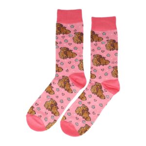 Sokken Katoen - Capybara Print - Roze Bruin - Maat 38-45