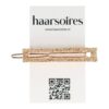 Haarclip geribbeld goud recht ovaal_13 Haarspeld Haarclip 7cm - Open Rechte Vorm - Geribbeld - Goud