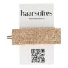 Haarclip geribbeld goud recht ovaal_14 Haarspeld Haarclip 7cm - Rechte Vorm - Geribbeld - Goud