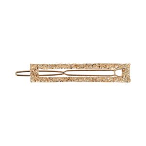 Haarspeld Haarclip 7cm - Open Rechte Vorm - Geribbeld - Goud