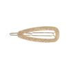 Haarclip geribbeld goud recht ovaal_4 Haarspeld Haarclip 6cm - Open Druppel Vorm - Geribbeld - Goud