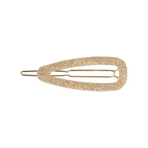 Haarspeld Haarclip 6cm - Open Druppel Vorm - Geribbeld - Goud