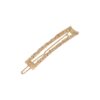 Haarclip geribbeld goud recht ovaal_6 Haarspeld Haarclip 7cm - Open Rechte Vorm - Geribbeld - Goud