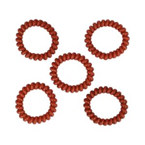 Haarelastieken Invisibobble - Basic - Telefoondraad - Bruin - Set van 5