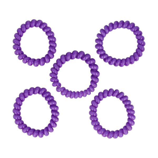 Haarelastiek invisibobble 5 stuks color_13 Haarelastieken Invisibobble - Basic - Telefoondraad - Paars - Set van 5
