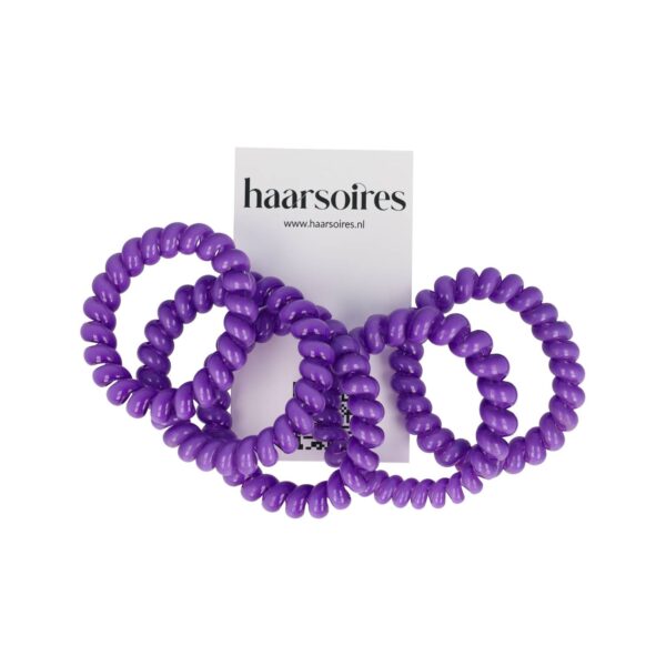 Haarelastiek invisibobble 5 stuks color_15 Haarelastieken Invisibobble - Basic - Telefoondraad - Paars - Set van 5