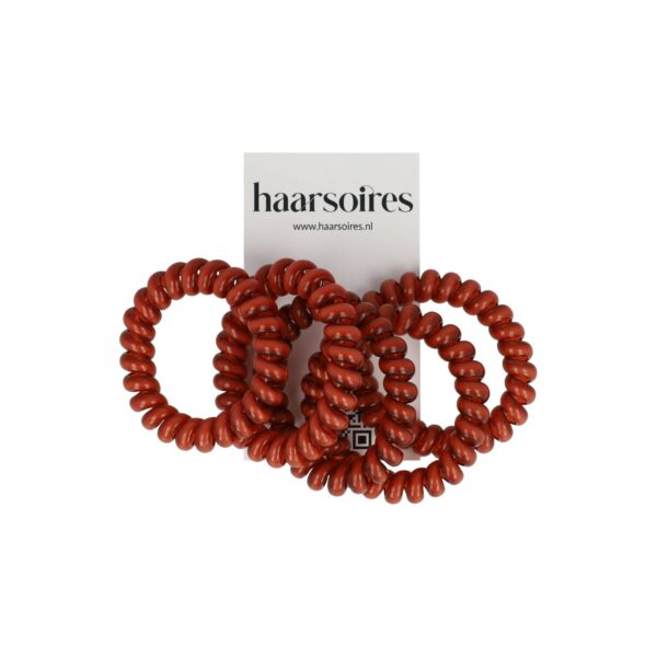 Haarelastiek invisibobble 5 stuks color_3 Haarelastieken Invisibobble - Basic - Telefoondraad - Bruin - Set van 5