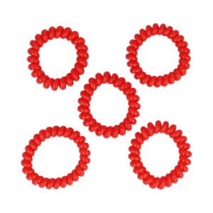 Haarelastieken Invisibobble - Basic - Telefoondraad - Rood - Set van 5