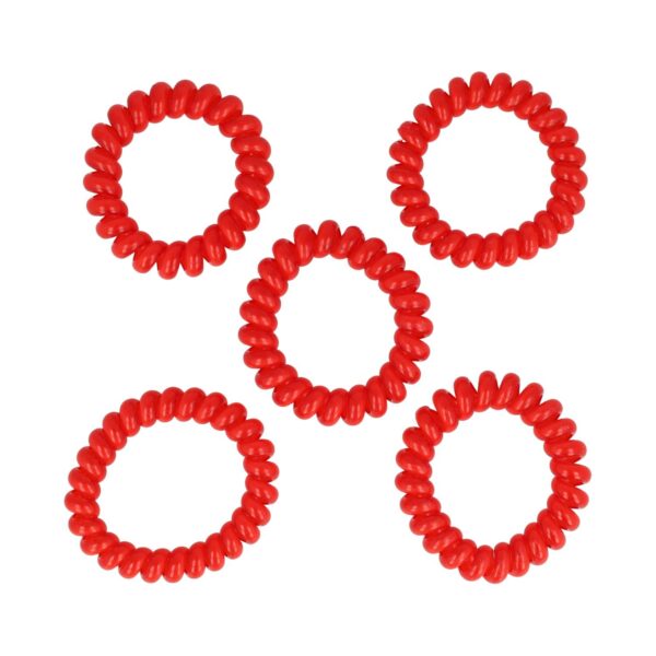 Haarelastiek invisibobble 5 stuks color_4 Haarelastieken Invisibobble - Basic - Telefoondraad - Rood - Set van 5