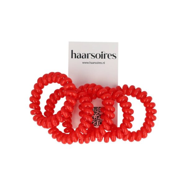 Haarelastiek invisibobble 5 stuks color_6 Haarelastieken Invisibobble - Basic - Telefoondraad - Rood - Set van 5