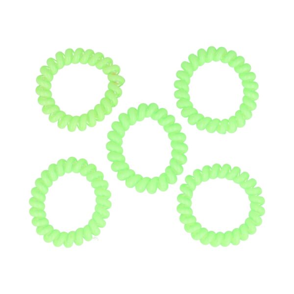 Haarelastiek invisibobble 5 stuks color_7 Haarelastieken Invisibobble - Basic - Telefoondraad - Groen - Set van 5