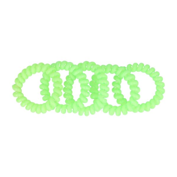 Haarelastiek invisibobble 5 stuks color_8 Haarelastieken Invisibobble - Basic - Telefoondraad - Groen - Set van 5