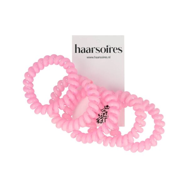 Haarelastiek invissibobble color set_12 Haarelastieken Invisibobble - Basic - Telefoondraad - Roze - Set van 5