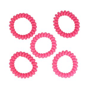 Haarelastieken Invisibobble - Basic - Telefoondraad - Fuchsia Roze - Set van 5