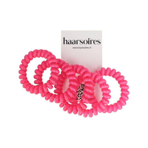Haarelastiek invissibobble color set_9 Haarelastieken Invisibobble - Basic - Telefoondraad - Fuchsia Roze - Set van 5