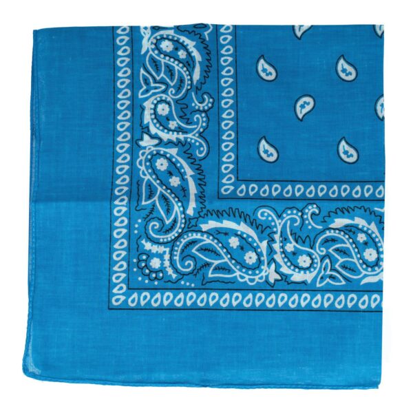 bandana zakdoek_1 Haarband Bandana Zakdoek 55cm – Paisley Print – Katoen – Blauw