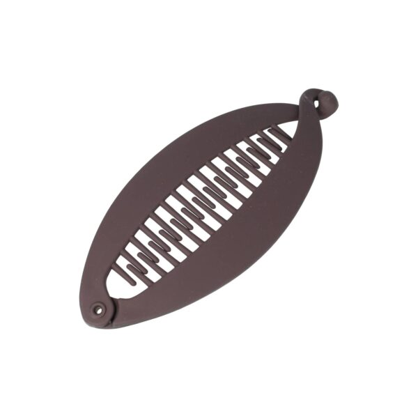 bannanenklem matte kleur_12 Haarspeld Bananenklem 14cm - Staartklem - Basic - Matte Kleur - Donkerbruin