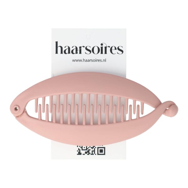 bannanenklem matte kleur_4 Haarspeld Bananenklem 11cm - Staartklem - Basic - Matte Kleur - Roze