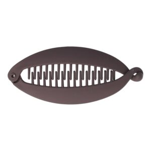 Haarspeld Bananenklem 14cm - Staartklem - Basic - Matte Kleur - Donkerbruin