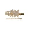 duckklem bloemvormen_5 Haarspeld Duckklem & Schuifspeldje 5cm – Bloemvormen – Strass Glitter Steentjes – Goud – Set van 2