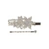 duckklem bloemvormen_6 Haarspeld Duckklem & Schuifspeldje 5cm – Bloemvormen – Strass Glitter Steentjes – Zilver – Set van 2