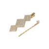 duckklem schuifje ruitvorm strass steentjes_5 Haarspeld Duckklem & Schuifspeldje 6cm – Ruitvorm – Strass Glitter Steentjes – Goud – Set van 2