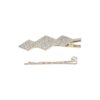 duckklem schuifje ruitvorm strass steentjes_8 Haarspeld Duckklem & Schuifspeldje 6cm – Ruitvorm – Strass Glitter Steentjes – Zilver – Set van 2
