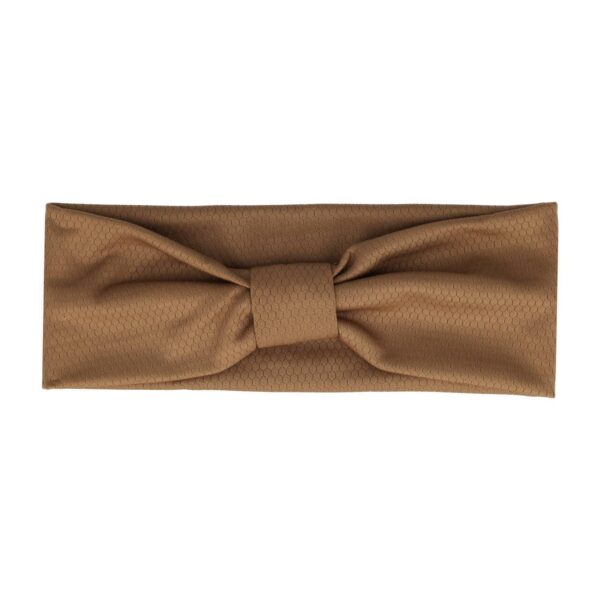 haarband knoop_11 Haarband Knoop 8cm – Effen Patroon – Jersey Stof – Bruin