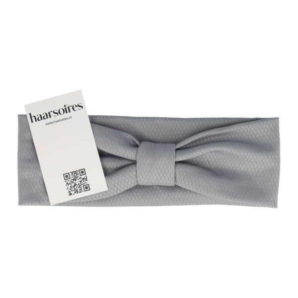 haarband knoop_8 Haarband Knoop 8cm – Effen Patroon – Jersey Stof – Grijs