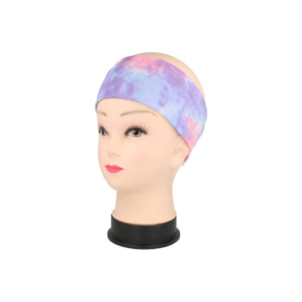 haarband stof tie dye color_10 Haarband Stof 7cm - Tie Dye Patroon - Jersey - Paars Blauw Roze
