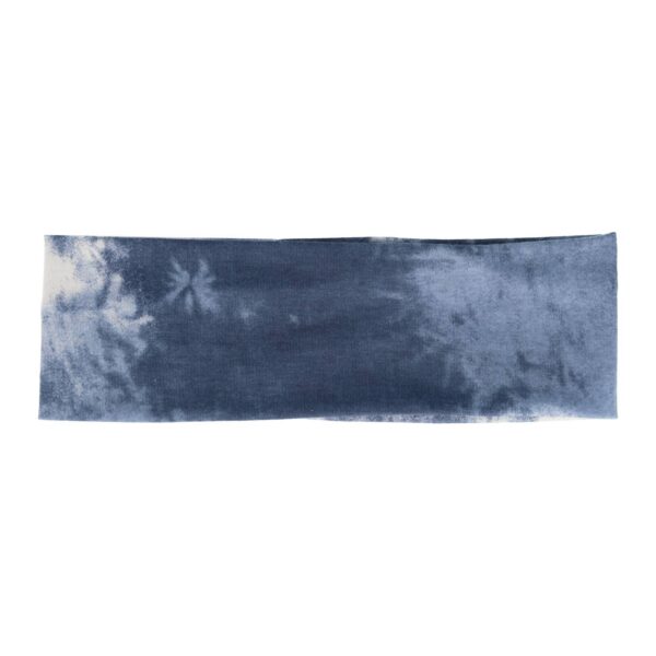 haarband stof tie dye color_3 Haarband Stof 7cm - Tie Dye Patroon - Jersey - Blauw