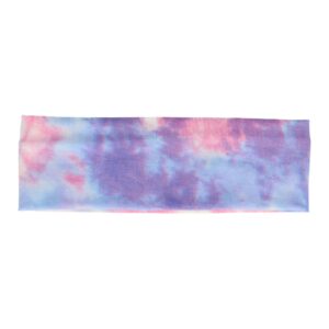 Haarband Stof 7cm - Tie Dye Patroon - Jersey - Paars Blauw Roze