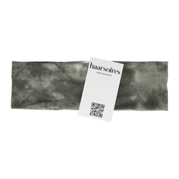 haarband stof tie dye color_8 Haarband Stof 7cm - Tie Dye Patroon - Jersey - Groen