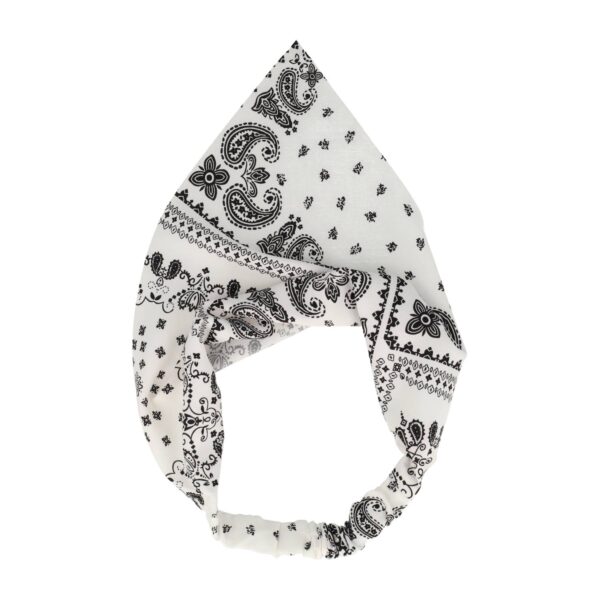 haarband zakdoek paisley print_11 Haarband Bandana - Paisley Patroon - Zwart Wit